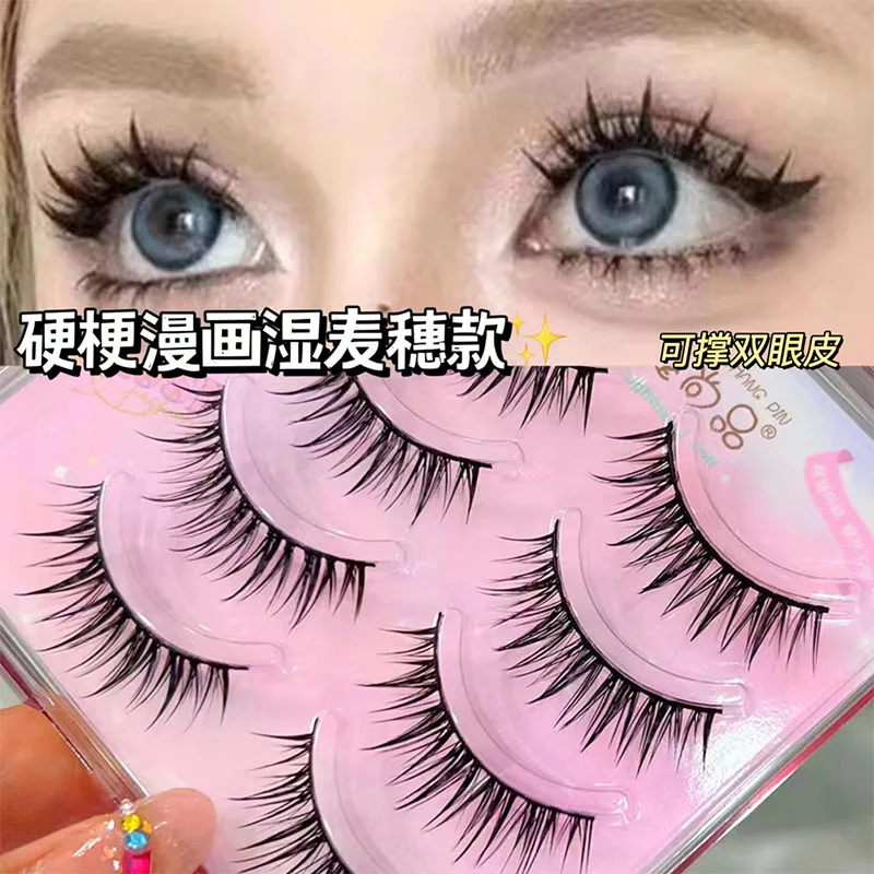 4 Pairs New 3D Natural Long Cross Soft Flase Eye Lashes Extension Thick Fake Eyelash Makeup Extension Beauty Tools