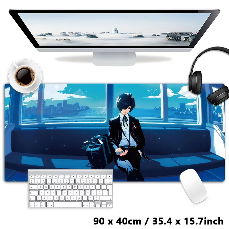 Persona 3 P3 Aegis Yuuki Makoto Mouse pad Table Mat Gaming XXL Mousepad Keyboard Carpet Desktop Mat Small Pad