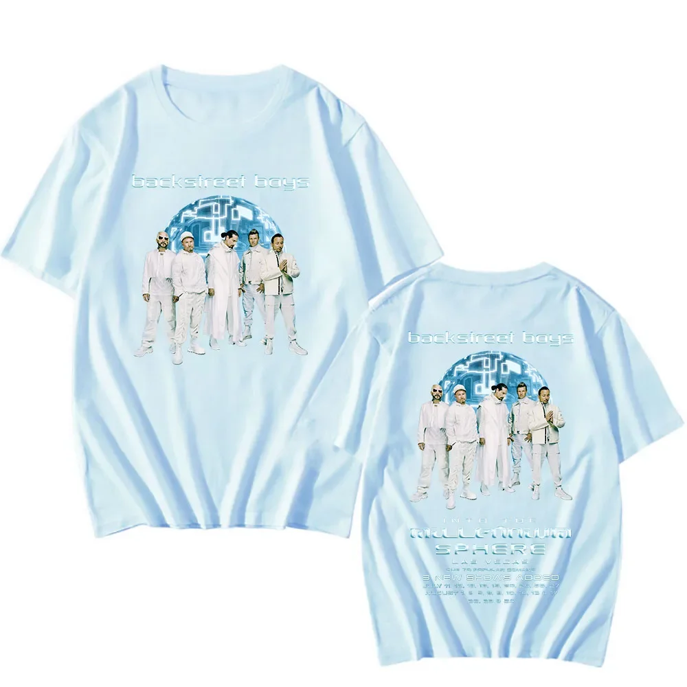 باك ستريت بويز في جولة الألفية 2025 تي شيرت قصير الأكمام الصيف رجالي بلايز موضة الفرقة الطباعة تي شيرت للجنسين تيز #2