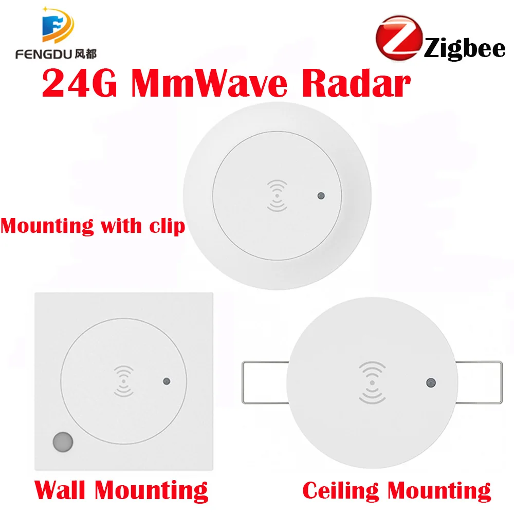 Tuya WiFi/ZigBee 24G MmWave Radar IR Light Sense Human Body Movement Sensor Smart Home Security