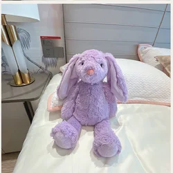 40 CM Soft Stuffed Animals Kids Purple Long Ear Bunny Rabbit Sleeping Dolls Cute Cartoon Plush Toys Children Birthday Gifts