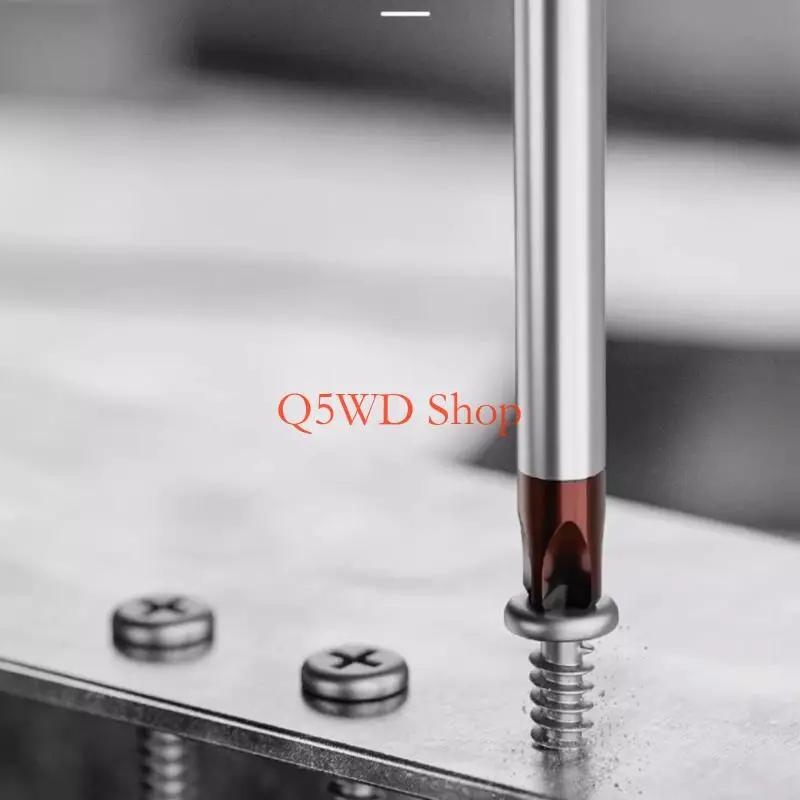 Q5WD Professional Screwdriver Carbon Steel Hexagonal Shank Bits Nonslip Handle