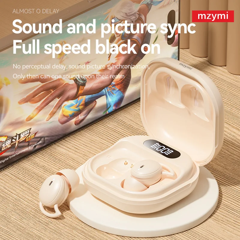 

MZYMI Беспроводные наушники для сна M72 Bluetooth 5,4 Touch Cotrol Наушники-вкладыши Удобная гарнитура с шумоподавлением и микрофоном