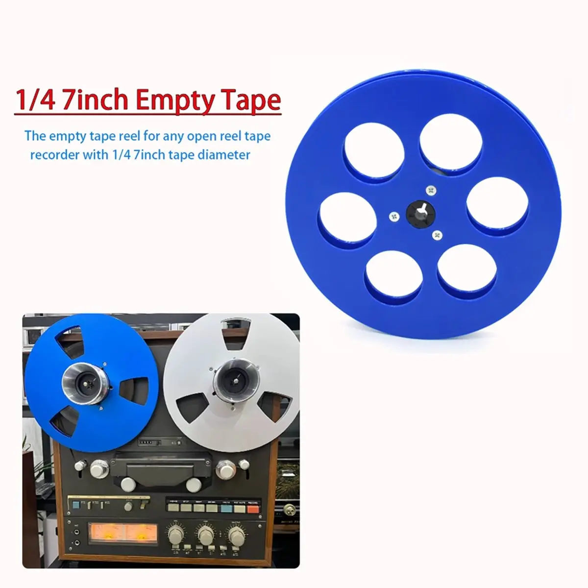 DT(Reliable Quality )D47 Inch Reel to Reel Tape Recorder 6 Hole Empty Open Reel for 1/4 Reel to Reel Tape Recorder B