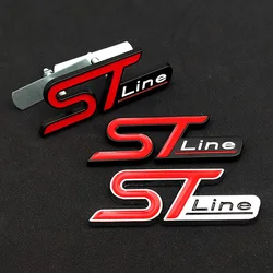 3d Metal ST Line Sticker Car Front Grill Emblem Trunk Badge For Kuga MK3 MK4 S Max Focus Puma Fiesta ST Line Logo Accessories
