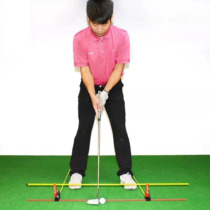 Golf swing plane practitioner indoor and outdoor posture correction trainer angle adjustment