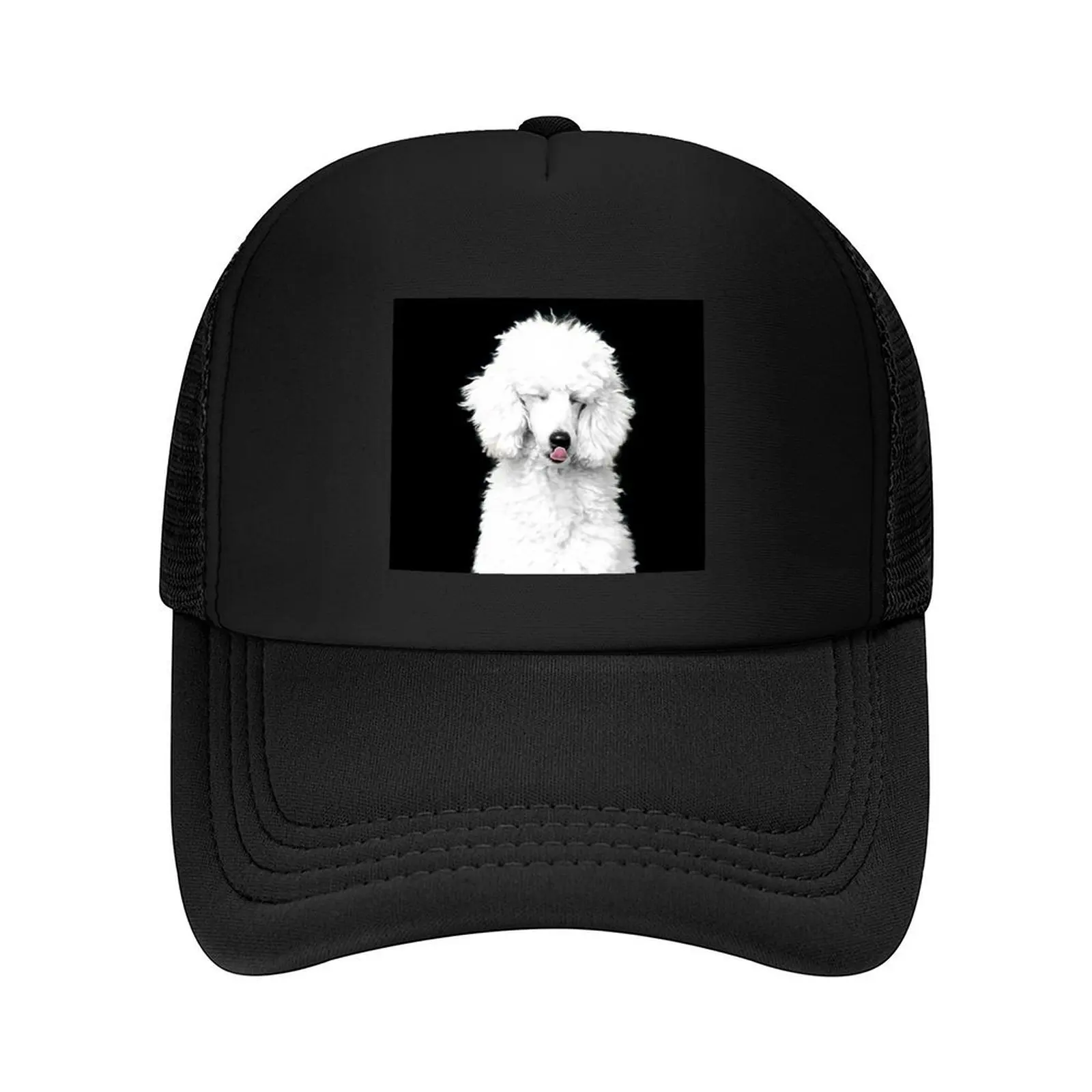 

White Poodle Baseball Cap Beach Wild Ball Hat Sports Cap Rave Male Women's