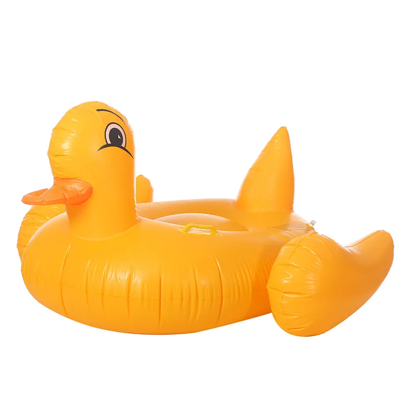 Cartoon Pool Floats for Adults Water Toys for Kids Yellow Duck Shape Huge Size Beach Swimming Rings Inflatable Pool Toys