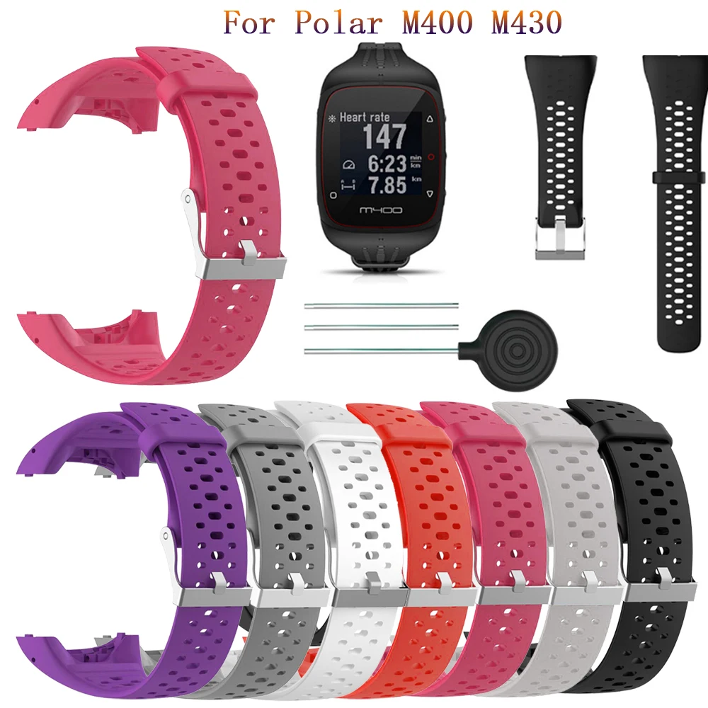 

2023 Brand New Replacement Silicone Wristband For Polar M400 M430 Gps Sports Smartwatch Strap Bracelet Strap Tool Accessories