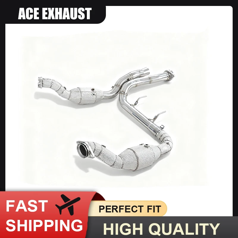 أنبوب عادم ACE عالي الأداء لـ Ford F-150 SVT Raptor 3.5TT ماسورة عادم مع محول حفاز شحن سريع