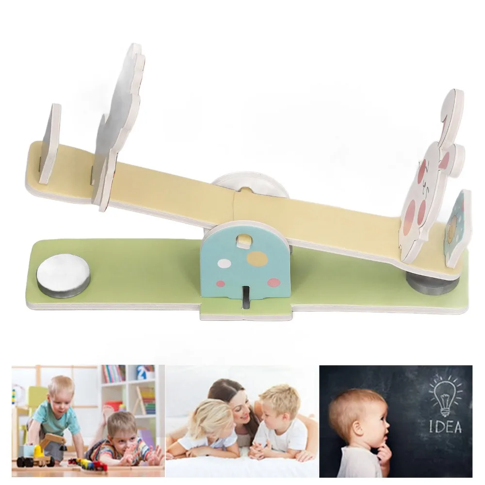 Easy Easy To Assemble Magnetic Seesaw Toy Cardboard DIY Magnetic 3D Puzzle Toy Science Experiment Toys Educational Play
