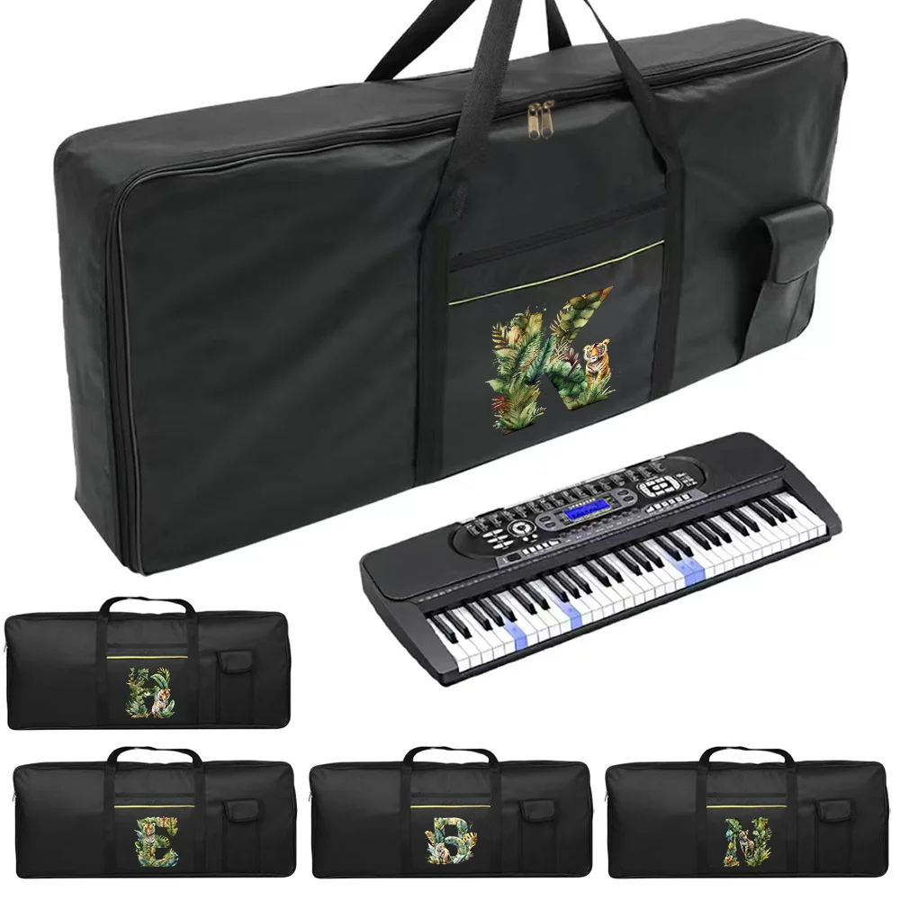 

Electronic Organ Bag Durable Double Zipper Nylon Handbags Instrument Dustproof Protection Bags Jungle Tiger Letter Series