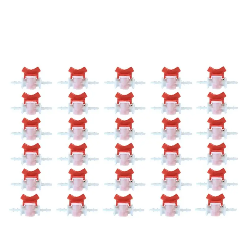 30PCS Drip Irrigation Switch Valve, Barbed Hose ID Ball Valve For Drip Irrigation Hoses Agricultura Garden-A57M