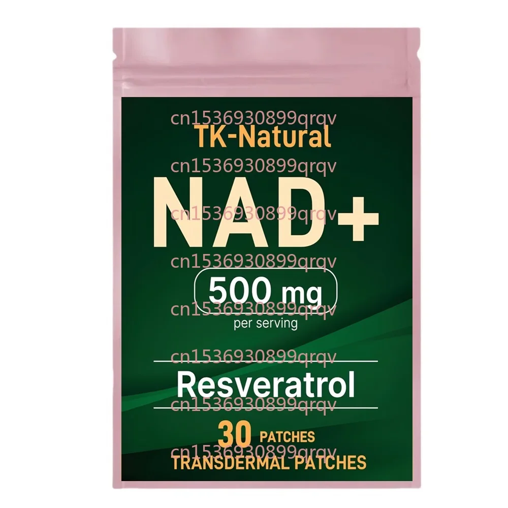 

30 трансдермальных пластырей NAD+ с ресвератролом для борьбы со старением, повышения энергии и поддержки работы мозга