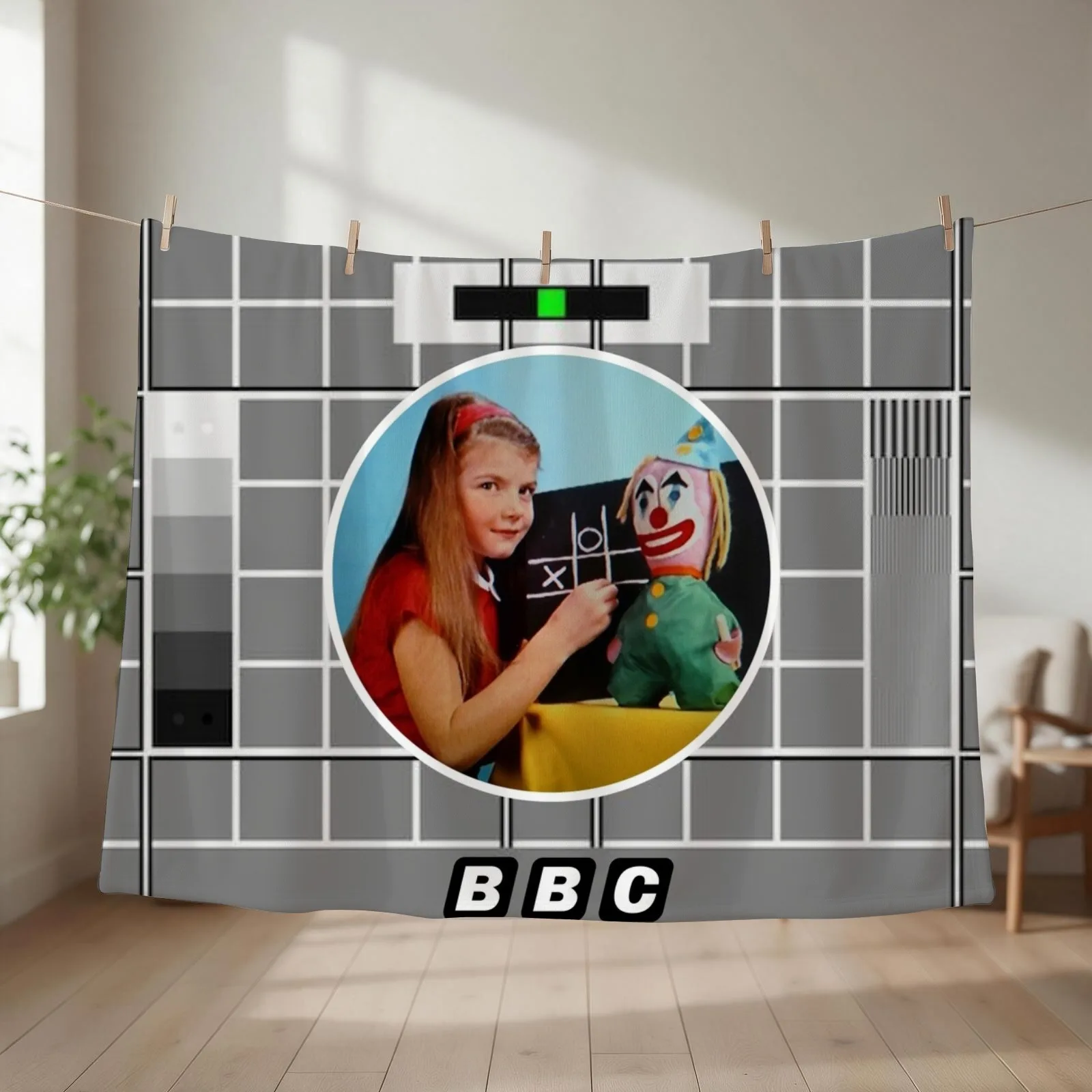 Test card Throw Blanket couch cozy soft plush fuzzy picnic outdoor blanket