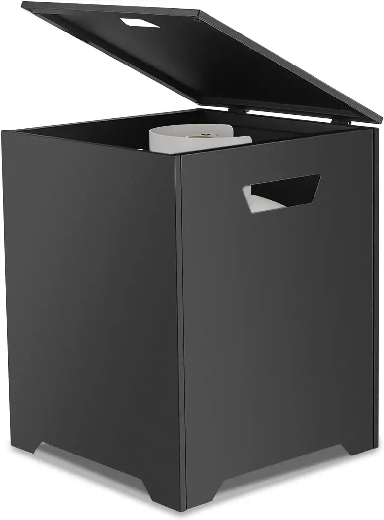 Outdoor Black Propane Tank Storage Hideaway Table for Fire Pit and Gas Griddle