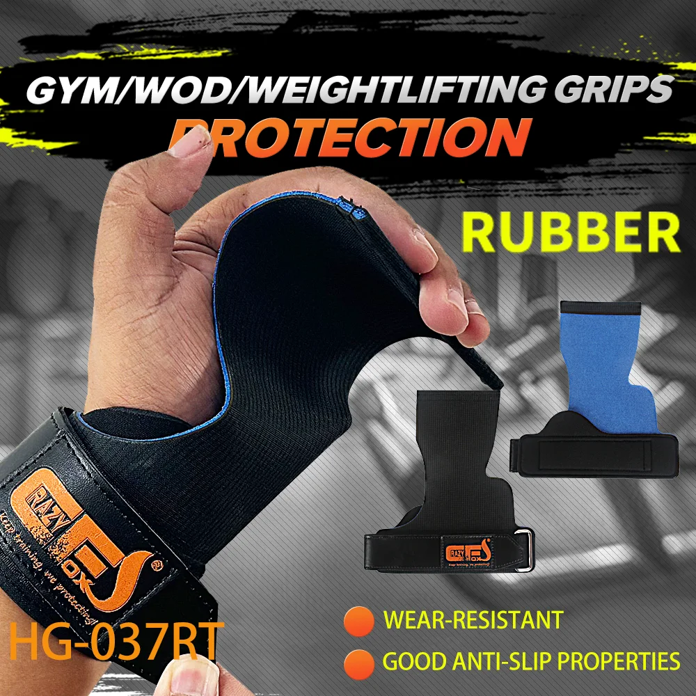 Rubber Chalk Free Pull-Up C2B Grips WOD Grip Hand Grips for Cross Training, Gymnastics Neoprene Padded Wrist Support Calleras