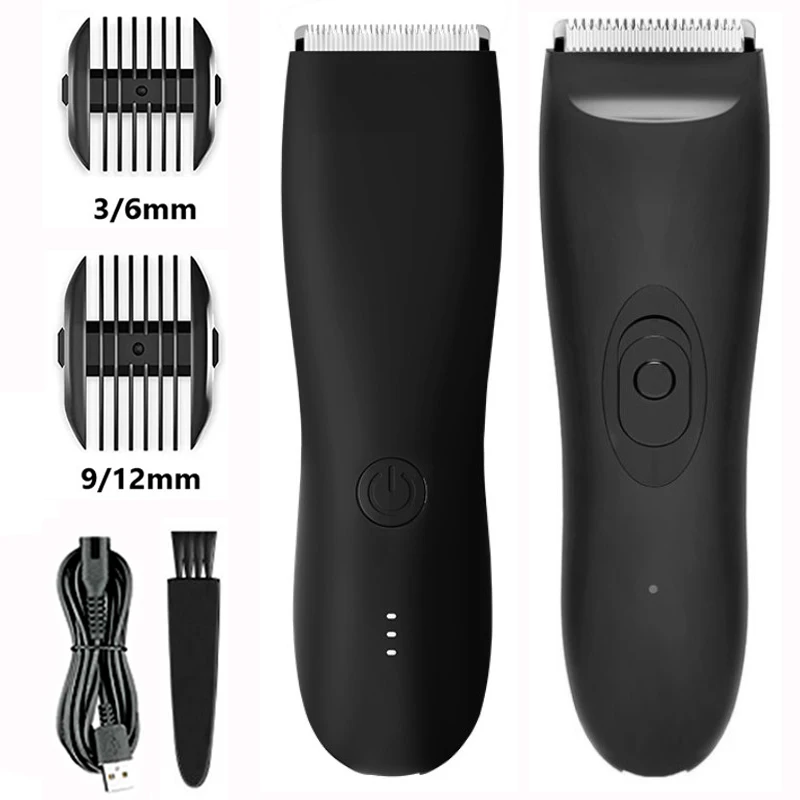 

Men's Electric Groin Hair Trimmer Pubic Hair Trimmer Body Grooming Clipper for Men Bikini Epilator Rechargeable Shaver Razor