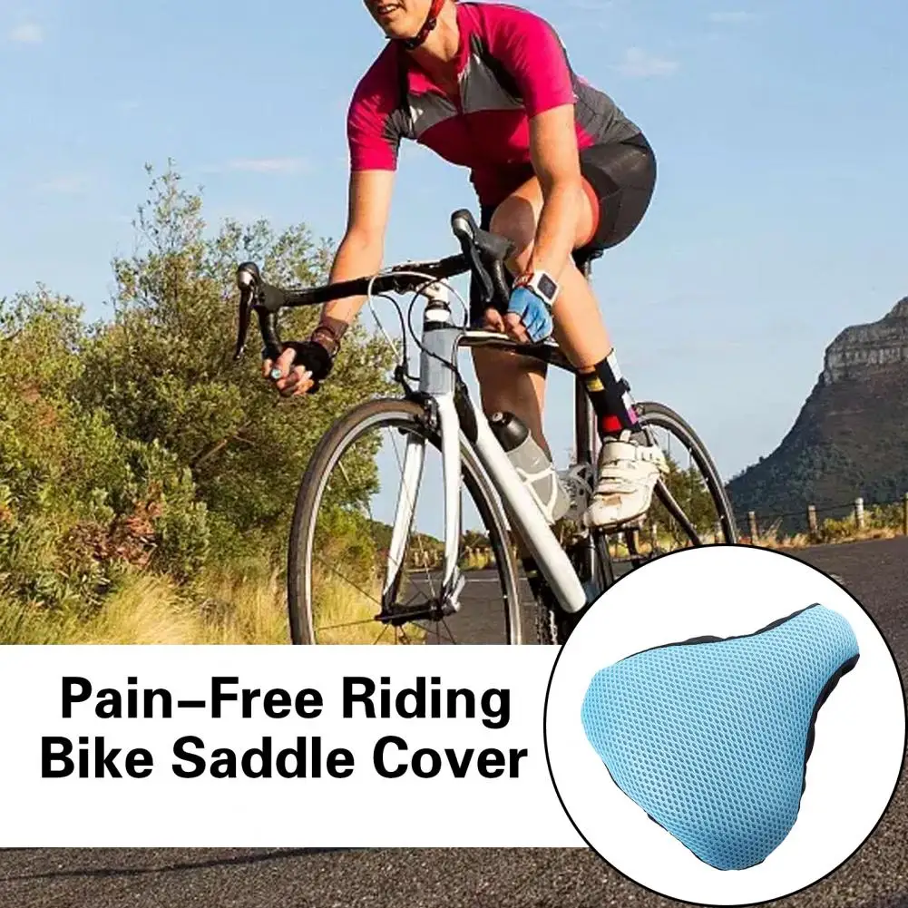 Bicycle Seat Cover Elastic Bike Saddle Cover Breathable 3d Honeycomb Mesh Bike Seat Cover for Comfortable Cycling Ergonomic