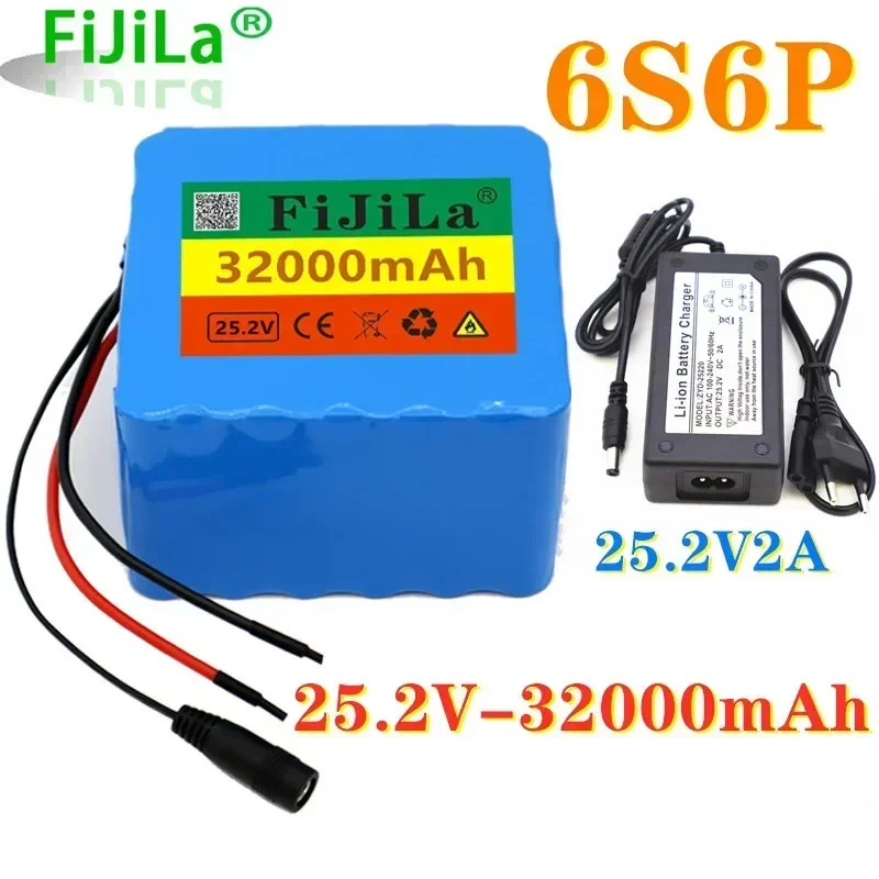 2025 Neue 6s6p Lithium-batterie 25,2 V 32000mah Fahrrad Lithium-ionen Akku 350W Elektrische Fahrrad 250W Motor + 2A Ladegerät