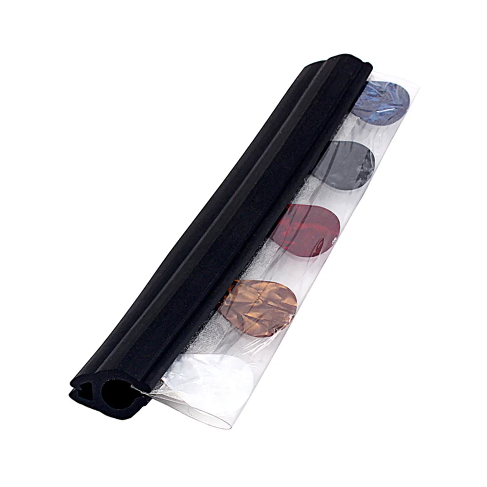 

5 pcs Black Pick Holder Clamp Stand 5 Picks Included Quick Access For Stage Use Compatible With Standard Mic Stands Pick Clip