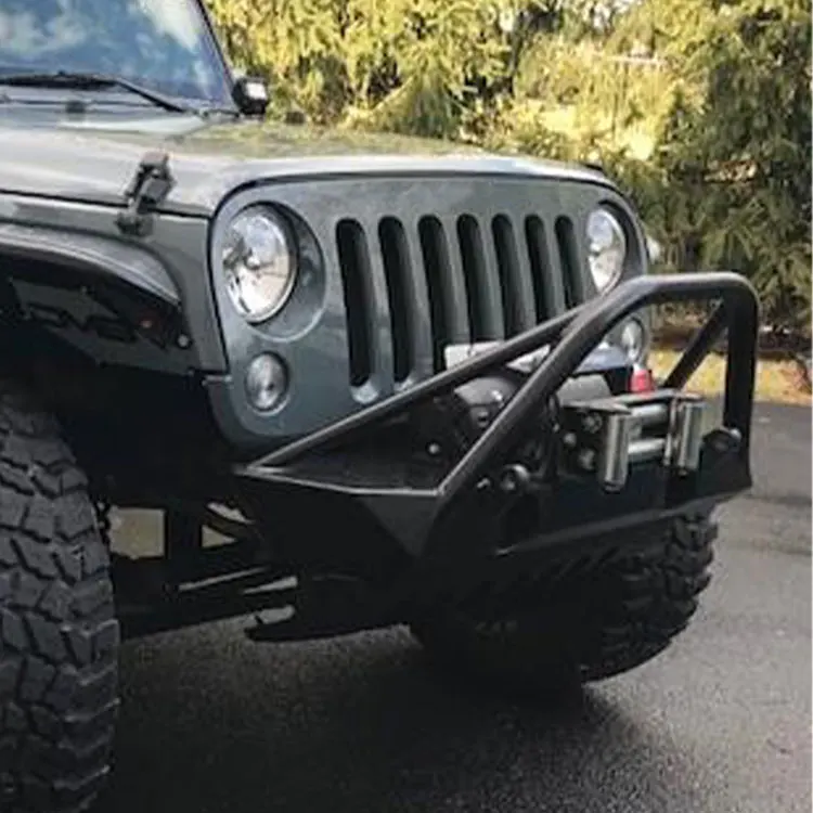 XDS الأكثر مبيعا 4x4 على الطرق الوعرة لاقط الملحقات الصلب الثور بار المصد الأمامي مع لوحة ونش ل رانجلر JK JL JT 2007-2024