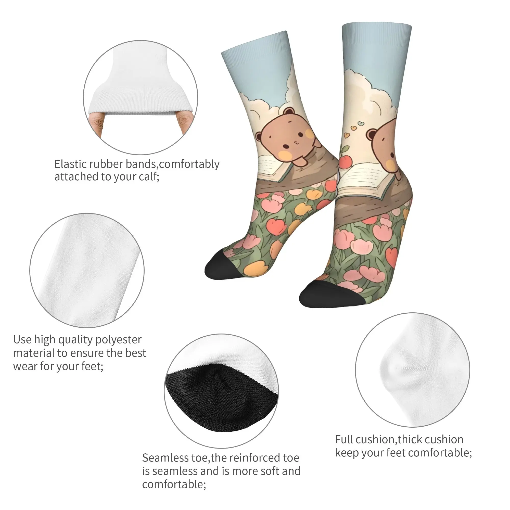 ブブとドゥドゥシリーズソックス秋ストッキング面白い男性用暖かいソフトソックスデザインランニングノンスリップソックス