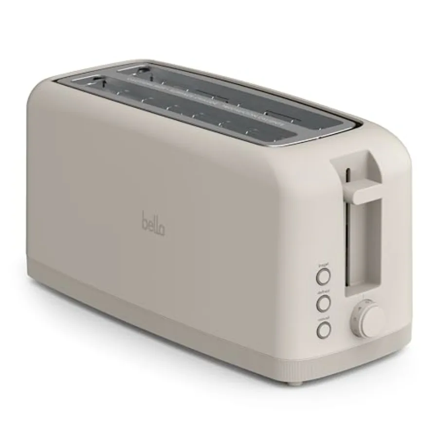 

Slim Toaster Fits-anywhere™ Kitchenware 6 Setting Shade Control with Reheat and Cancel Buttons Fits Sourdough 10" Long Slot Ant