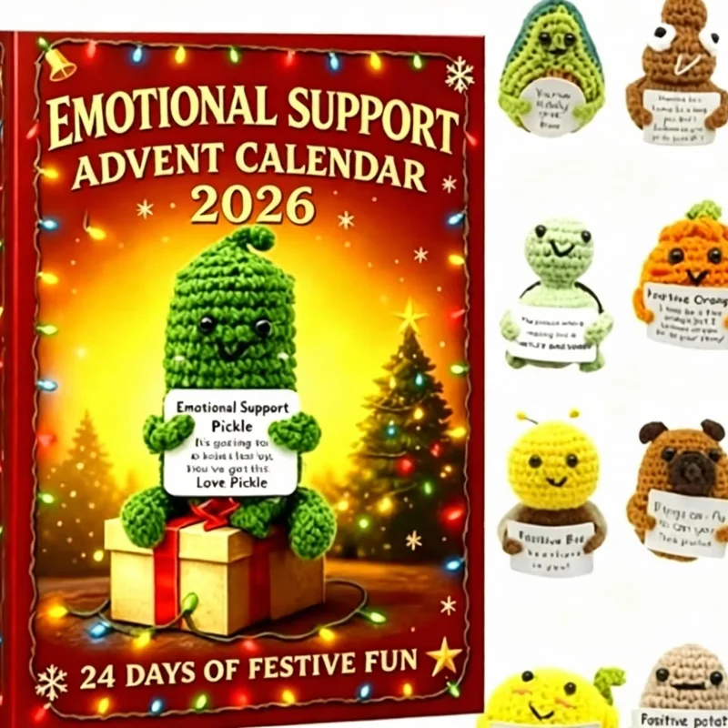 2026 Advent Calendar Blind Box with 24 Days Countdown Emotional Support Messages Ideal Christmas Birthday Gift for Family Friend