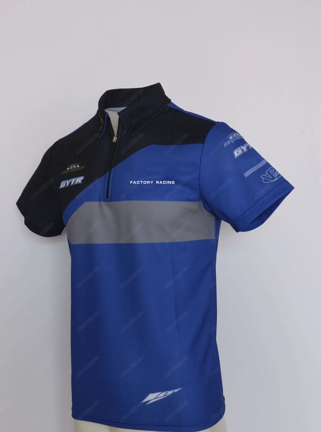 Motos Gp For Yamaha Factory Racing GYTR M1 Superbike Motocross Motorcycle Riding Men's Polo Shirt Summer Quick Dry Blue Black