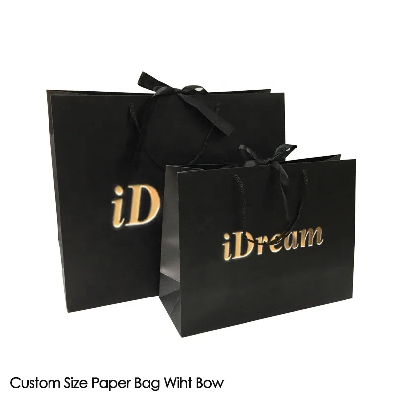 Custom Jewelry Paper Bag Custom Jewelry Paper Bag Exquisite cloth store shopping paper bag with ribbon closure