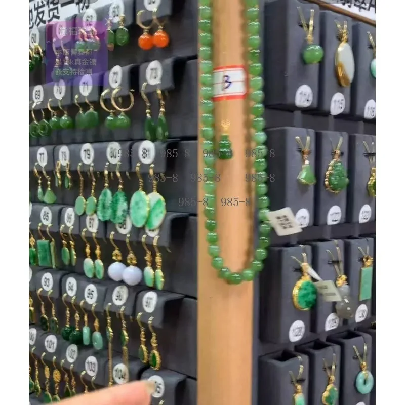 Automatic Rotating Jewelry Display Stand For Ring Necklace Pendant Drop Earrings
