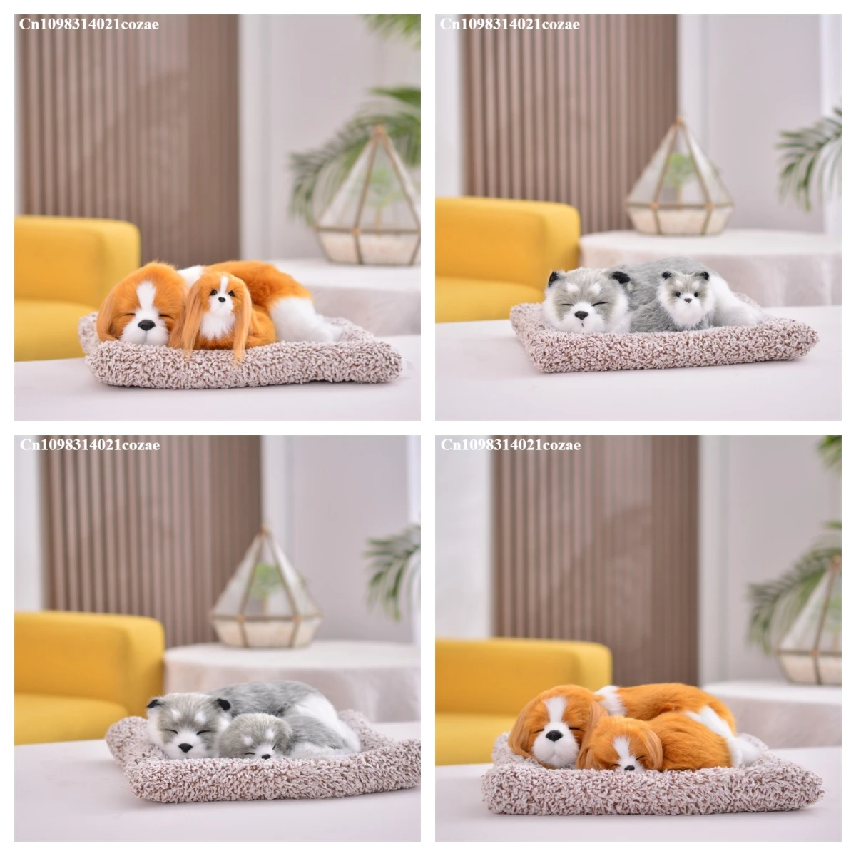 

Новые украшения для приборной панели автомобиля: милые плюшевые игрушки-собачки, имитирующие спящих животных, декор для интерьера автомобиля, подарок, автоаксессуары