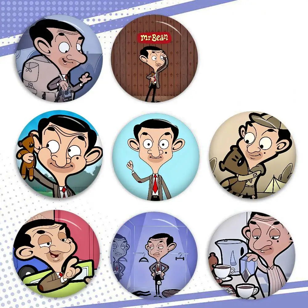 Broches de Anime de la Película Mr. Bean, Lindos Insignias de Dibujos Animados, Pin para Solapa de Chaqueta y Jeans, Accesorio de Regalo