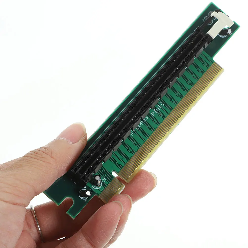

2Pcs Graphics Card Slot 16x Pci-E Riser Adapter 90 Degree Extension Protection GPU Riser Card for Testing Mining and Flexible