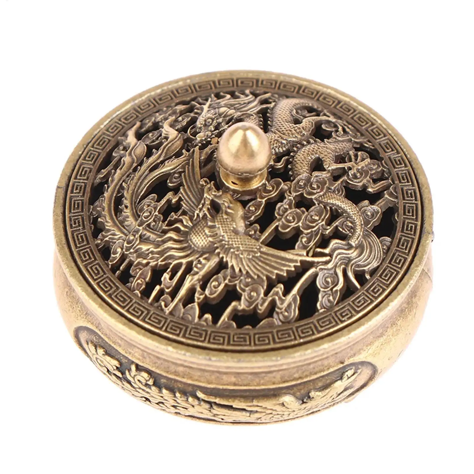 Mini Alloy Antique Three-legged Aromatherapy Stove DIY Household Indoor Pan Incense Wire Incense Burner Tea Ceremony Decor Gifts