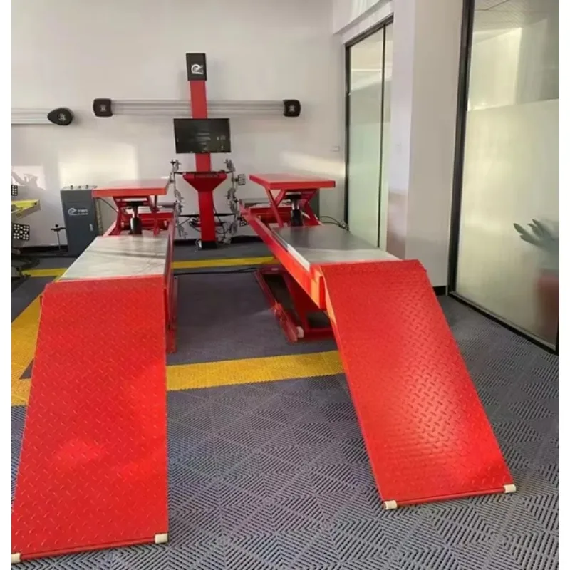 Good Quality 4000kg on Ground Large Scissor Car Lift  Wheel Alignment Scissor Lift with 1 Year Warranty