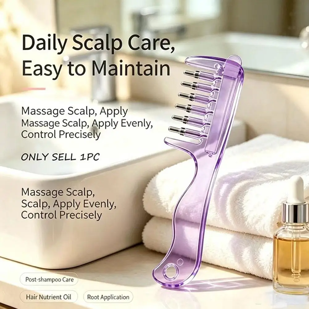 Scalp Applicator Massage Comb Hair Serum Essential Oil Roller Liquid Guide Brush Root Care Anti Loss Head Massager Refillable