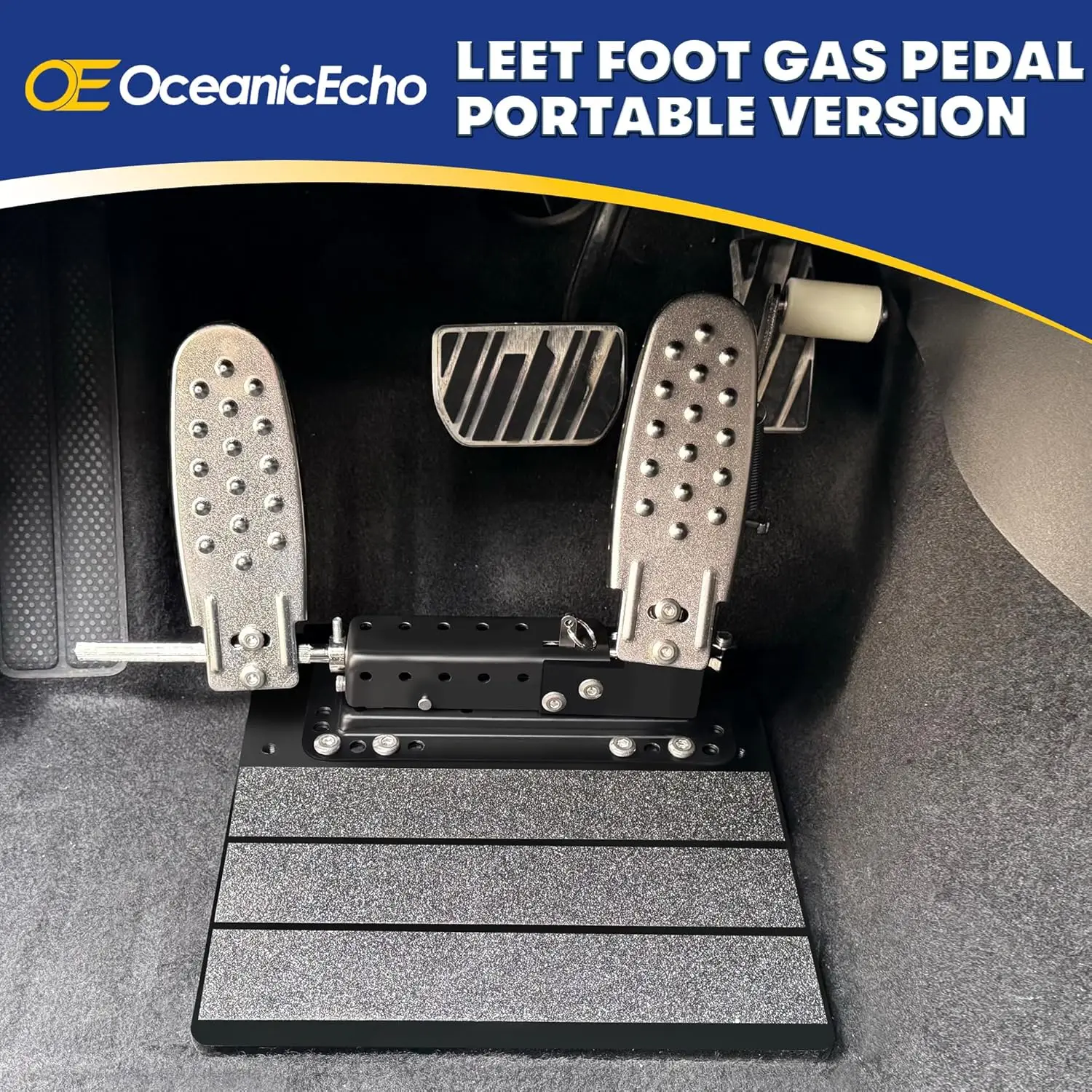 Port  le left foot accelerator pedal for dis  led controllers, adjust  le quick release    pedal with footrest,