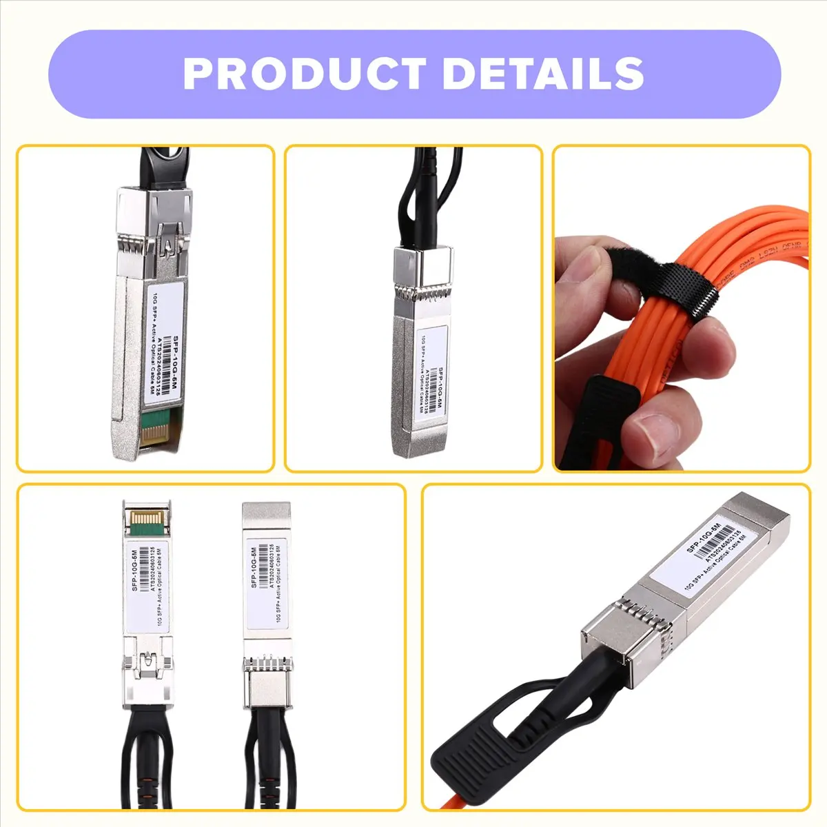 【THANKSGIVING DAY】 10G SFP+ AOC OM2 Cable LSZH 10Gbps 5m for Cisco MikroTik Intel Switch 10G SFP+ AOC OM2 Cable