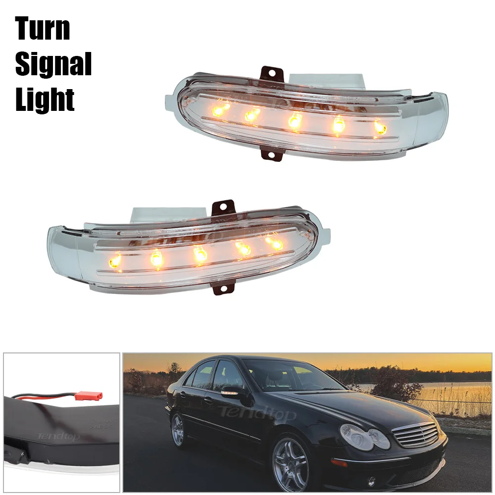 Dynamic Indicator Blinker Side Mirror LED Turn Signal Light For Mercedes Benz C Class  W203 S203 CL203 C30 C32 C55 AMG