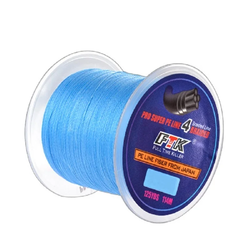 114M PE Braided Wire Fishing Line 4 Strands 0.10mm-0.40mm 8LB-60LB Strong 125Yards Multifilament Fiber Line Fishing Accessories