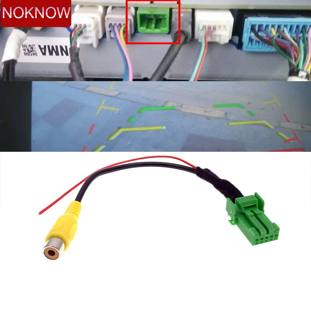 10Pin Car Parking Rear Camera Video RCA Plug Reverse Convert Adapter Cable For Suzuki Vitara Escudo Jimny 2015~2019