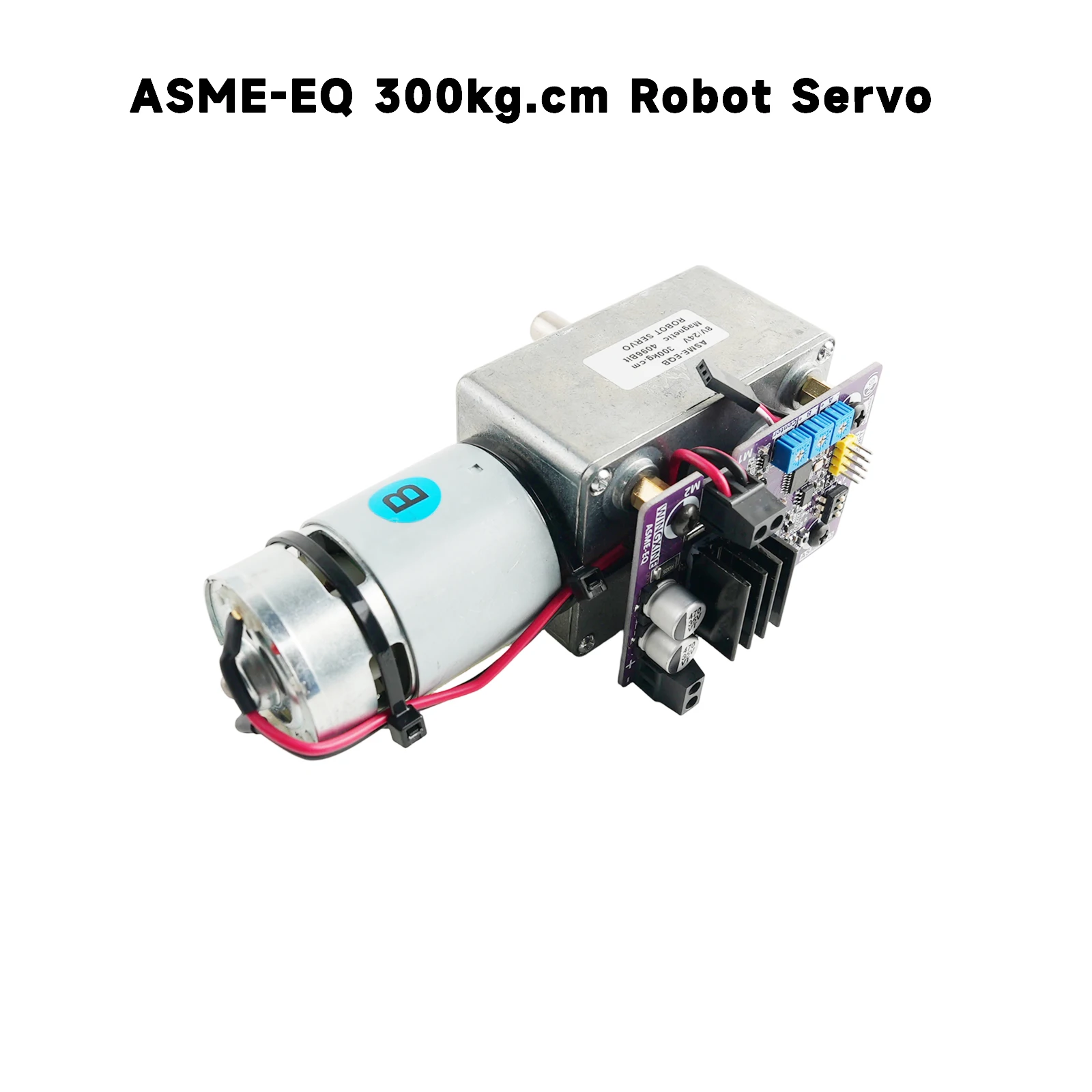 300kg.cm High Torque Robot Servo Worm Gear Servo Motor Magnetic Encoder 12-24V 0.5s/60° for Industry Robotic Arm AGV DIY ASME-EQ