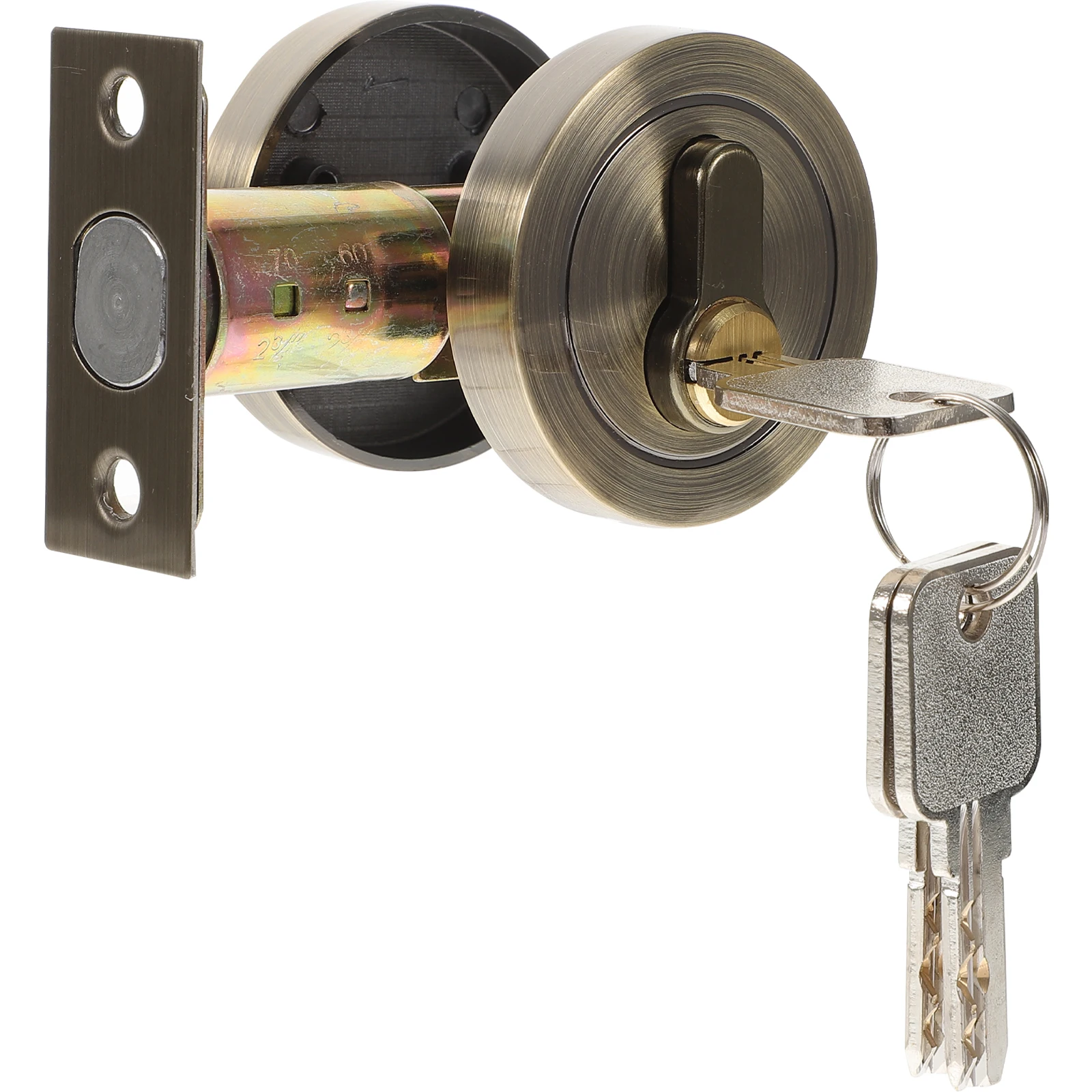 

Circular Door Lock Zinc Alloy Single Cylinder Deadbolt for Bedroom Bathroom Entry Doors Hidden Security Bolt Locks Metal