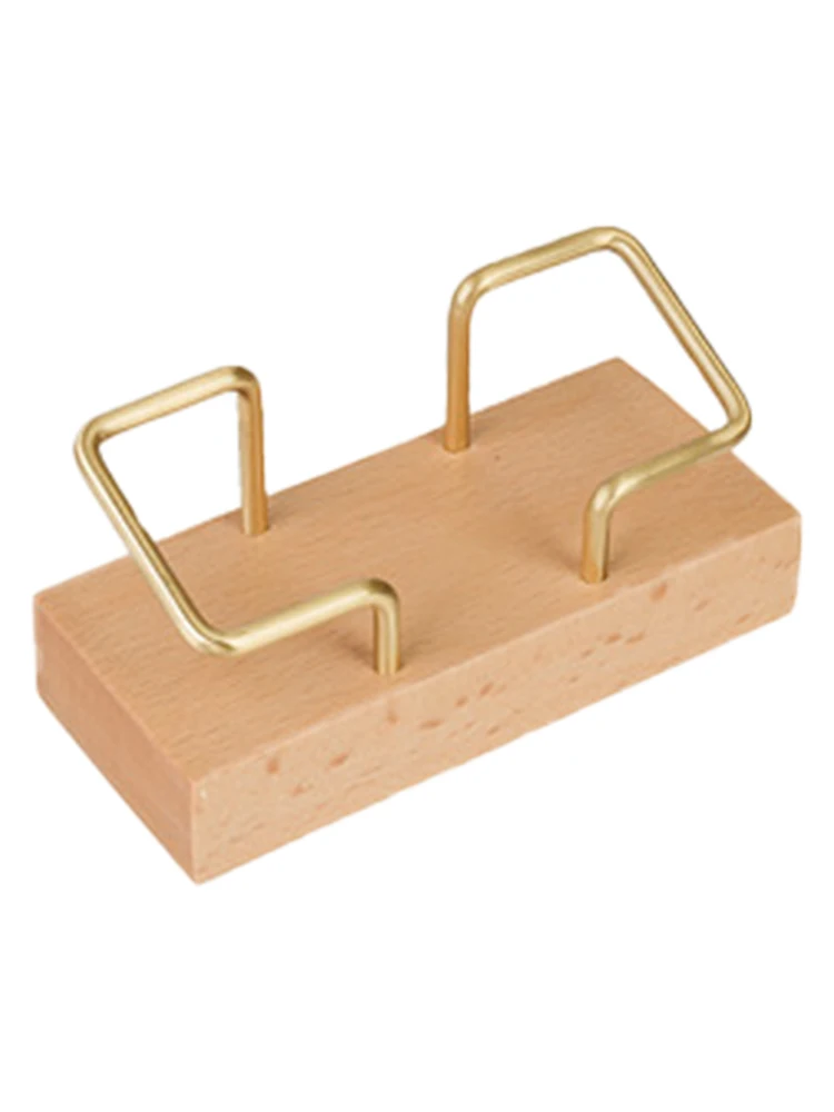 휴대용 노트 박스 범용 비즈니스 카드홀더, 책상 사무실 장식, 빈티지 솔리드 우드 금속, 남녀공용 실용적인 디스플레이