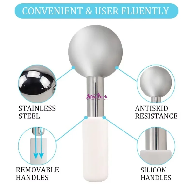 كرات ثلج صغيرة من الفولاذ المقاوم للصدأ، أداة تبريد الوجه والعيون، أداة العناية ببشرة الوجه، تقليل الانتفاخ #2
