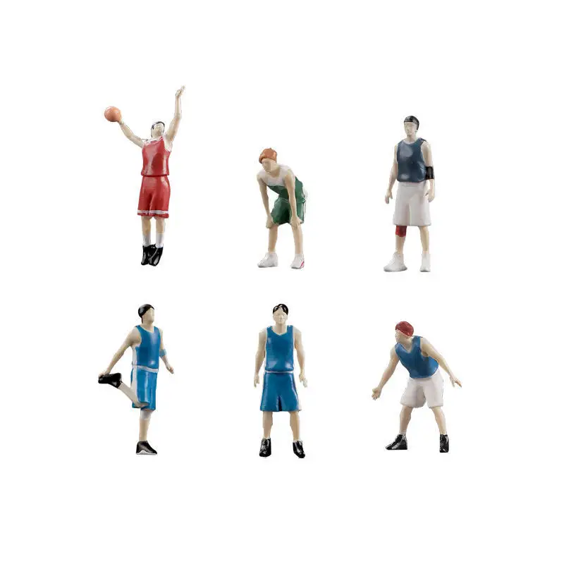 Kicarmod 1/64 Scale Model Figurine Basketball Player Collectible Doll Exquisite Figure for Fans in Scale Diecast Model Car
