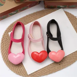 Hot Mini Children Summer Sandals Girl Fashion Heart Shape Princess Candy Beach Shoes Kids Party Valentine's Day  HMI091