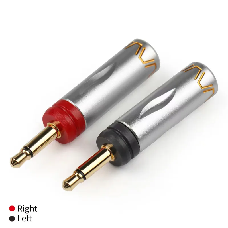 

3.5mm Mono Male Connectors For Focal Clear MG Radiance Elegia Earphone New Upgrade Plug Carbon Fiber Gold Plated Headphone Plug